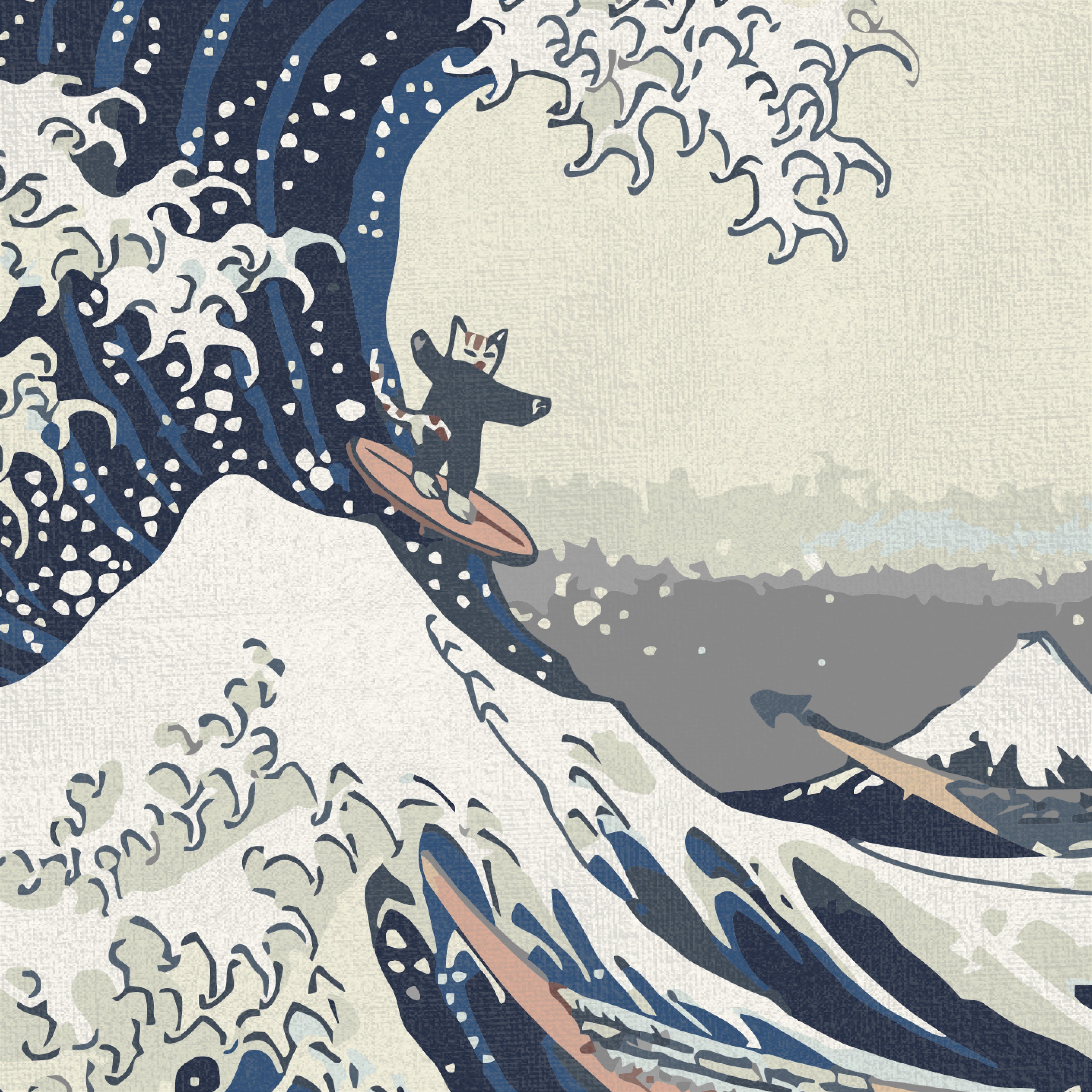 預售｜神奈川衝浪裏與石虎