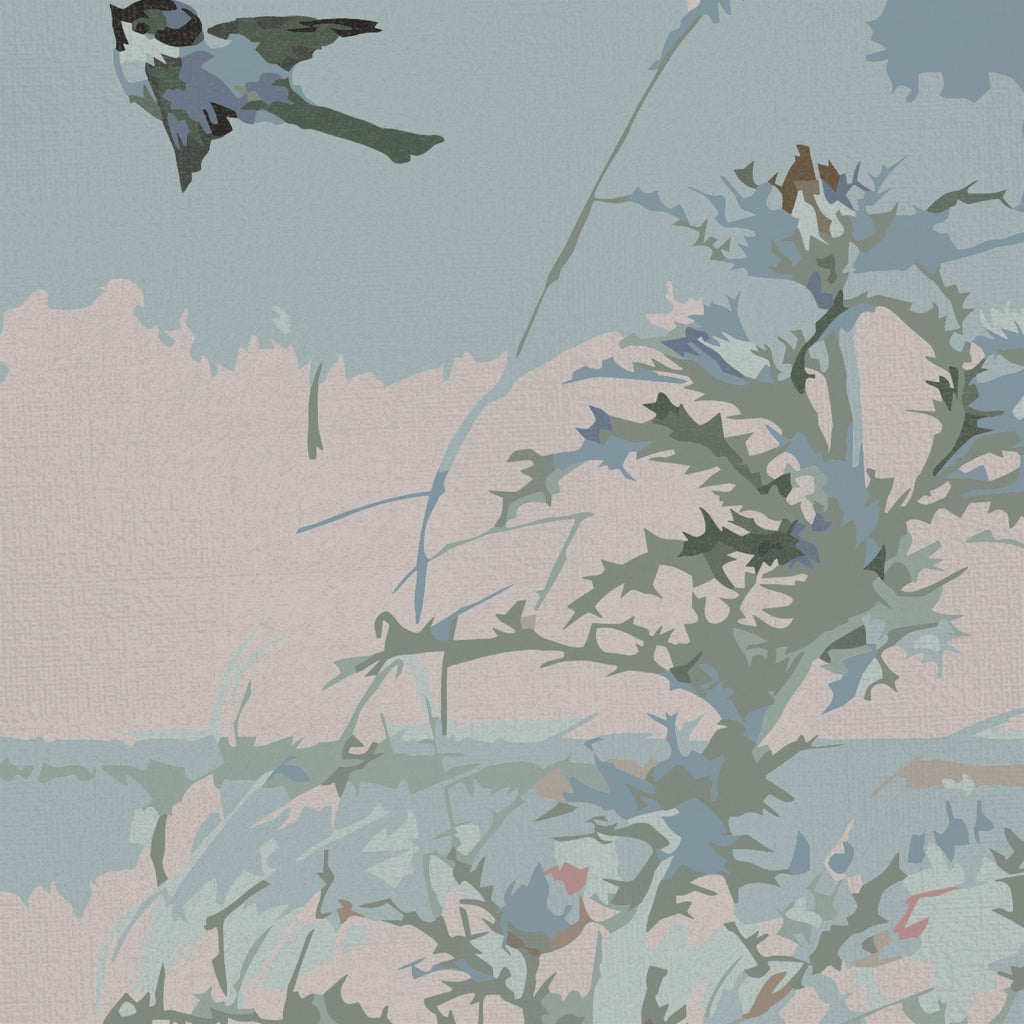 山雀與薊 Chickadee and Thistle