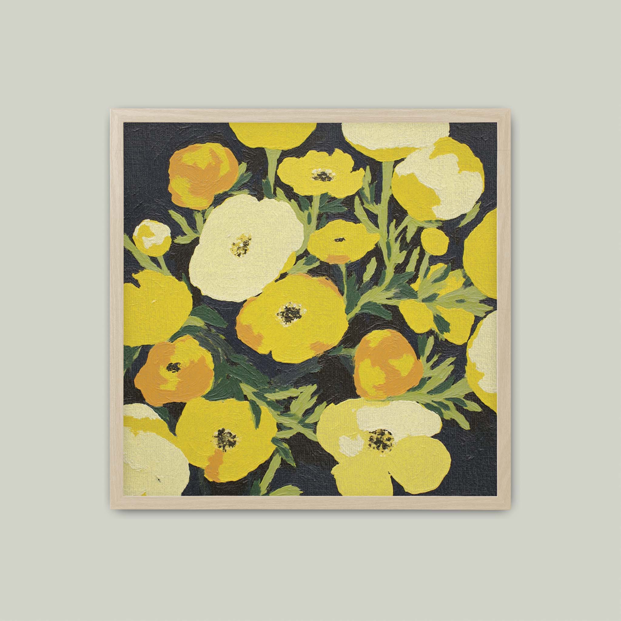 Yellow on Indigo
